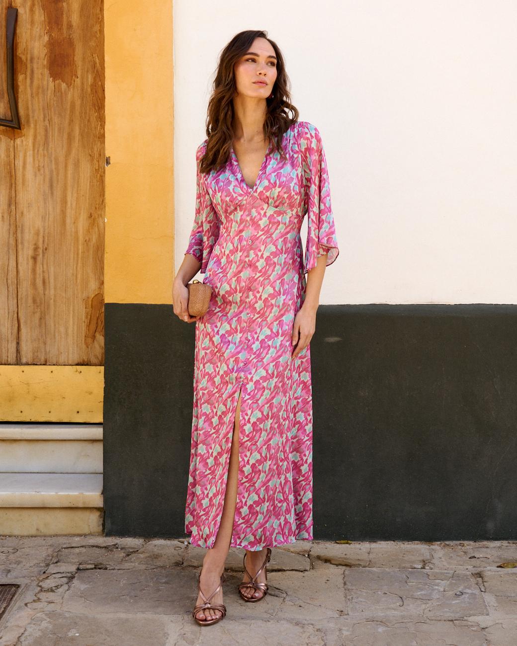 Vestido Estampado Violeta