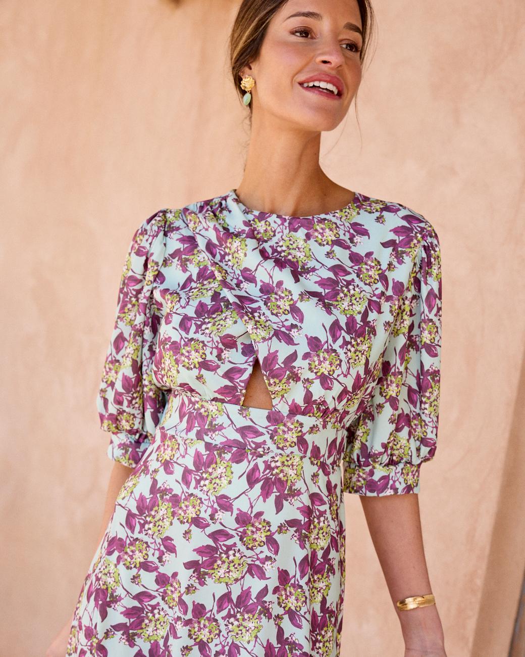 Vestido com Flores Joline