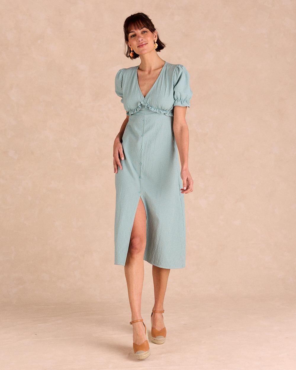 Vestido Largo Quadrados Giada