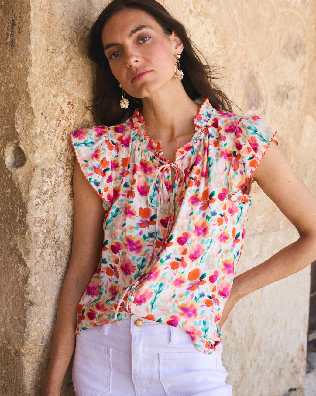 Camisa com Flores Agustina
