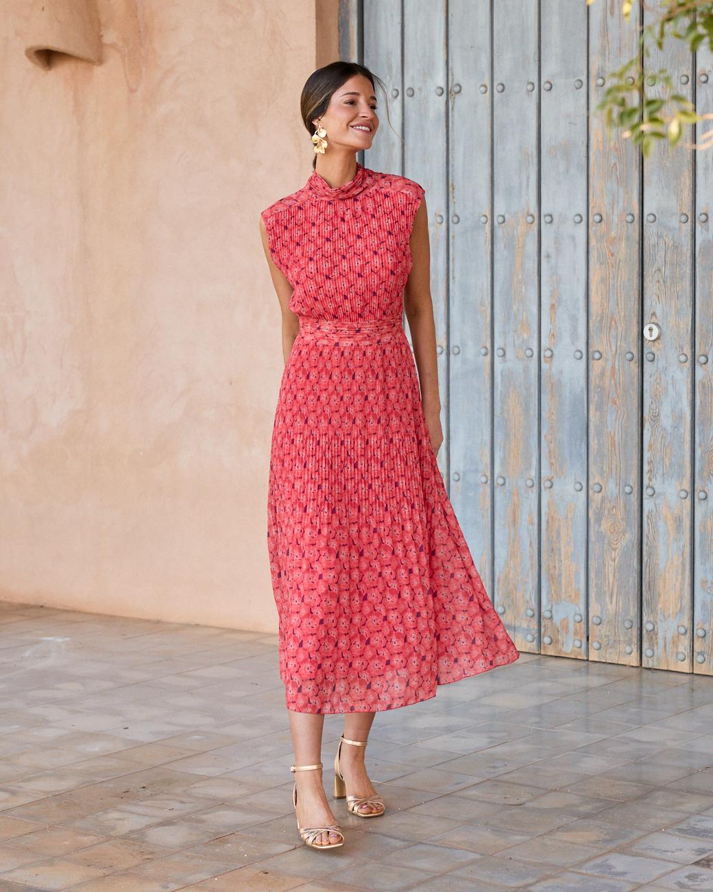 Vestido com flores Pertina