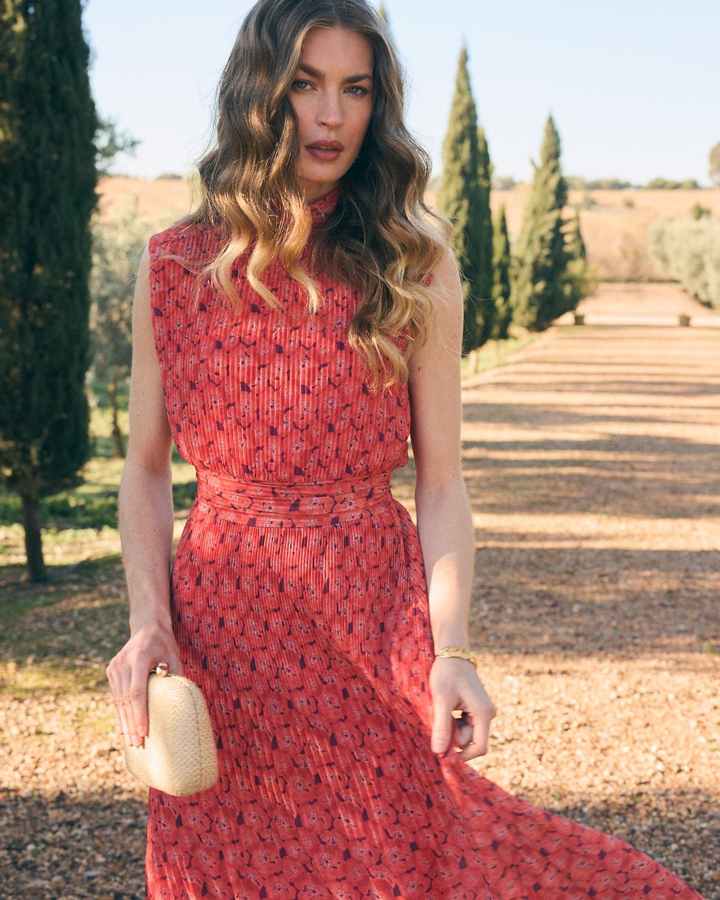 Vestido com flores Pertina