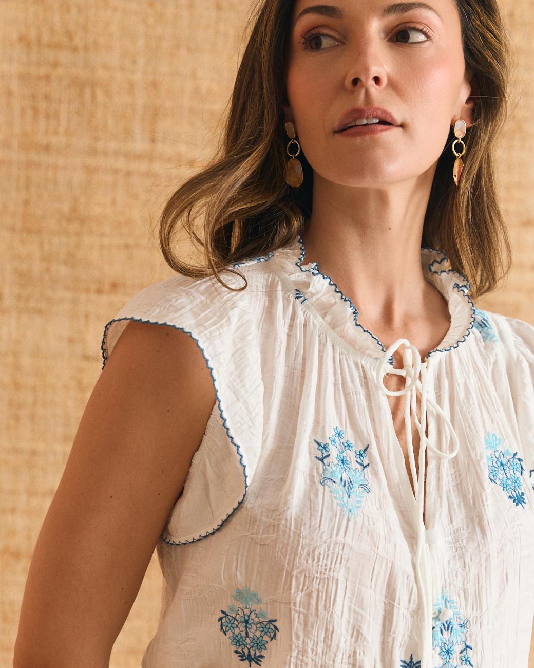 Blusa com folhos Bertina