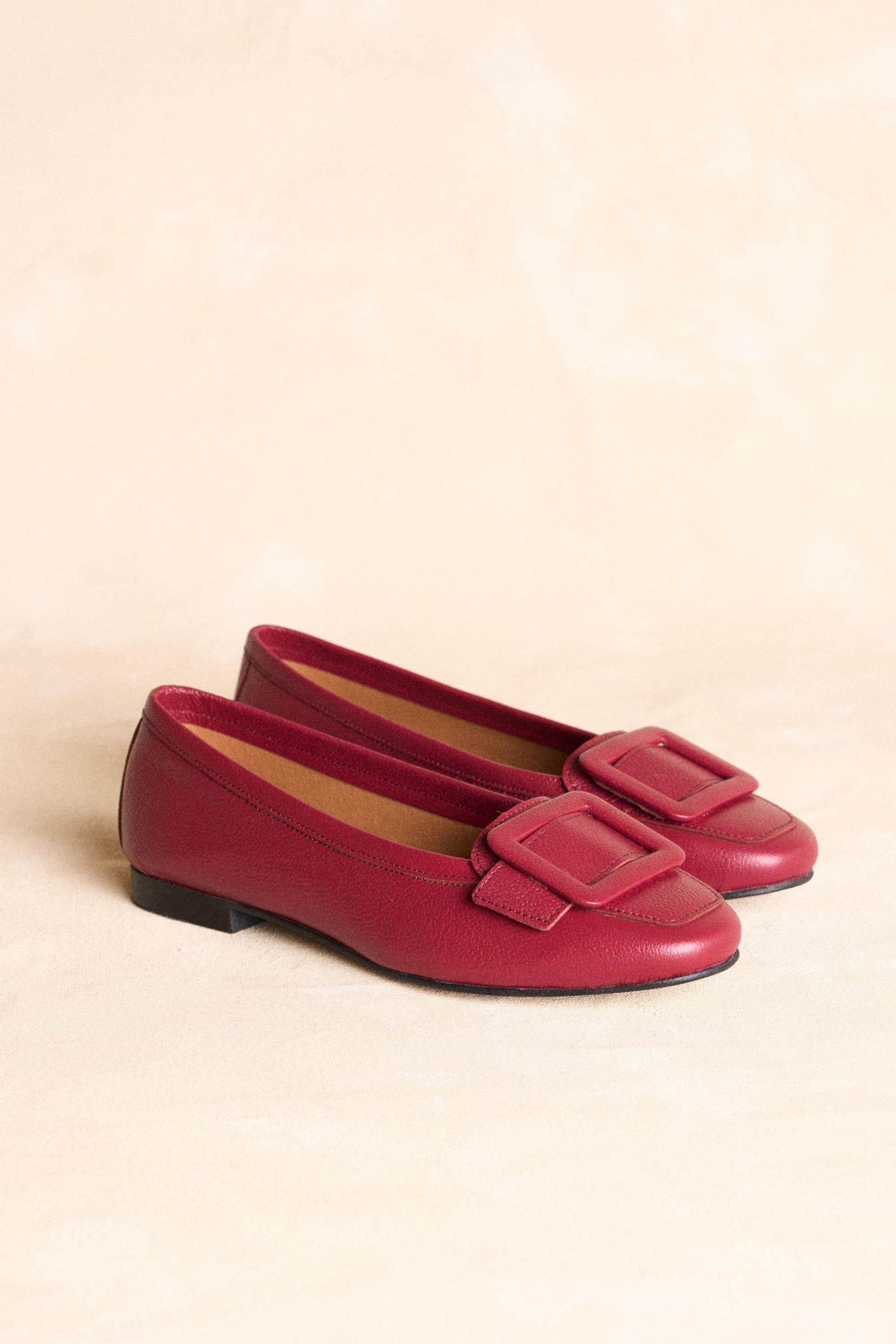 Mocassins cereja Simone