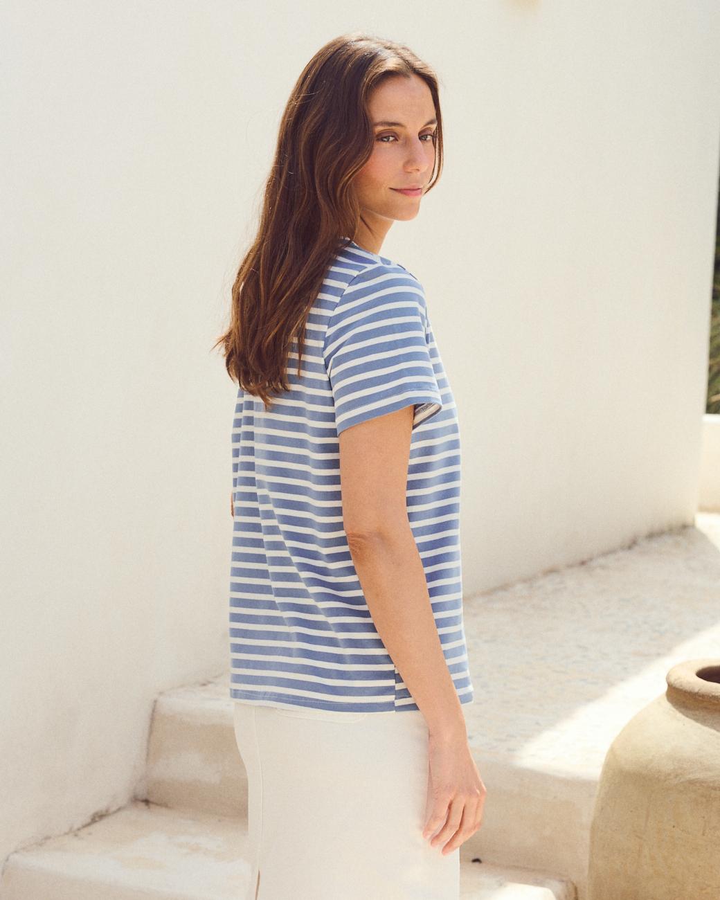 T-shirt às riscas Alicia