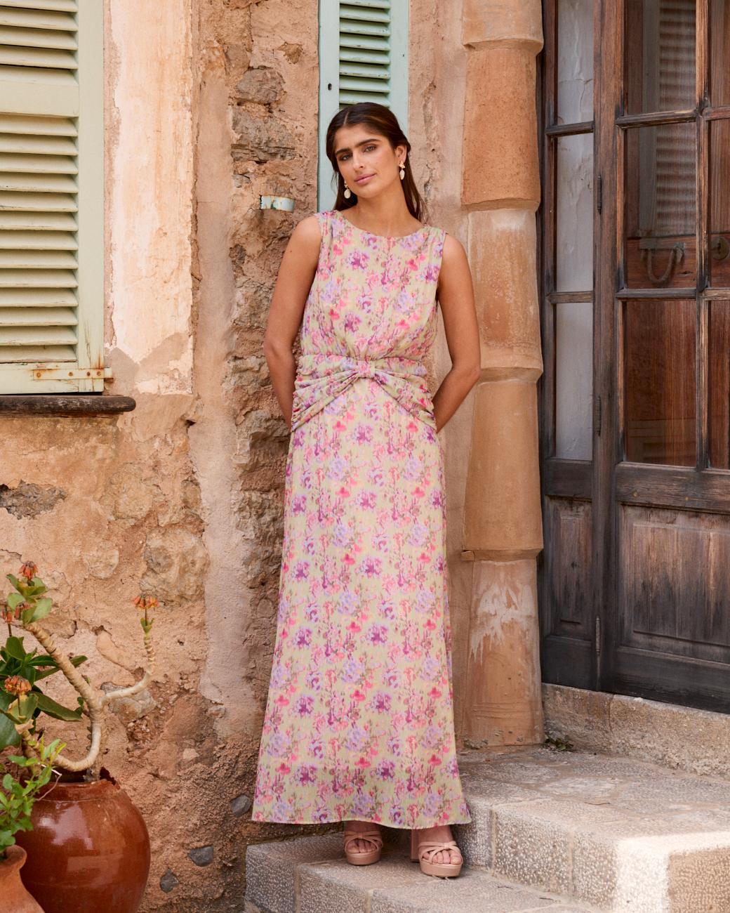Vestido com Flores Mariale