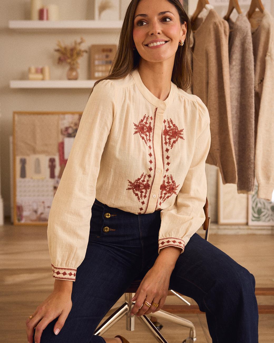 Camisa Bordados Vivienne