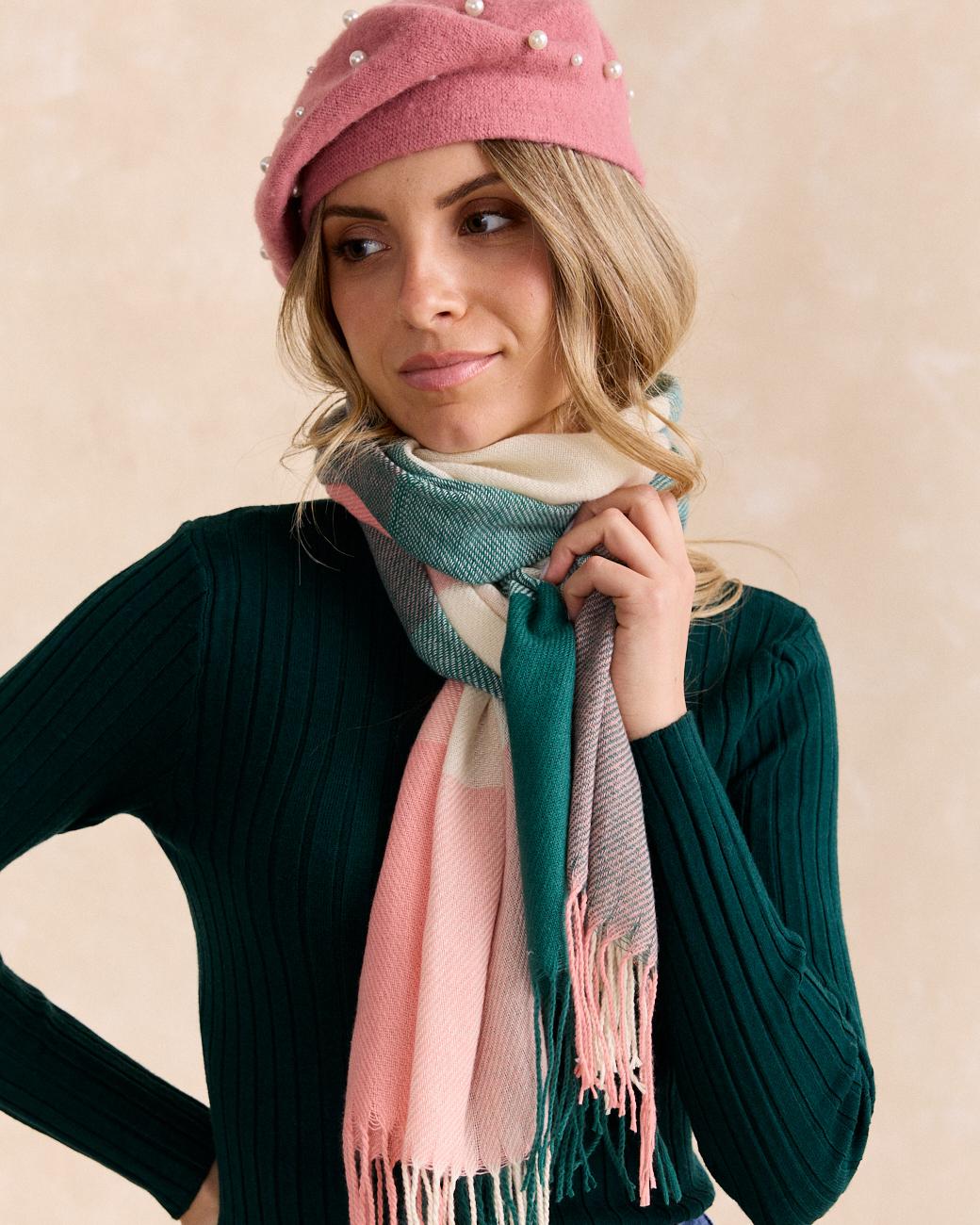 Gorro com Pérolas Rosi