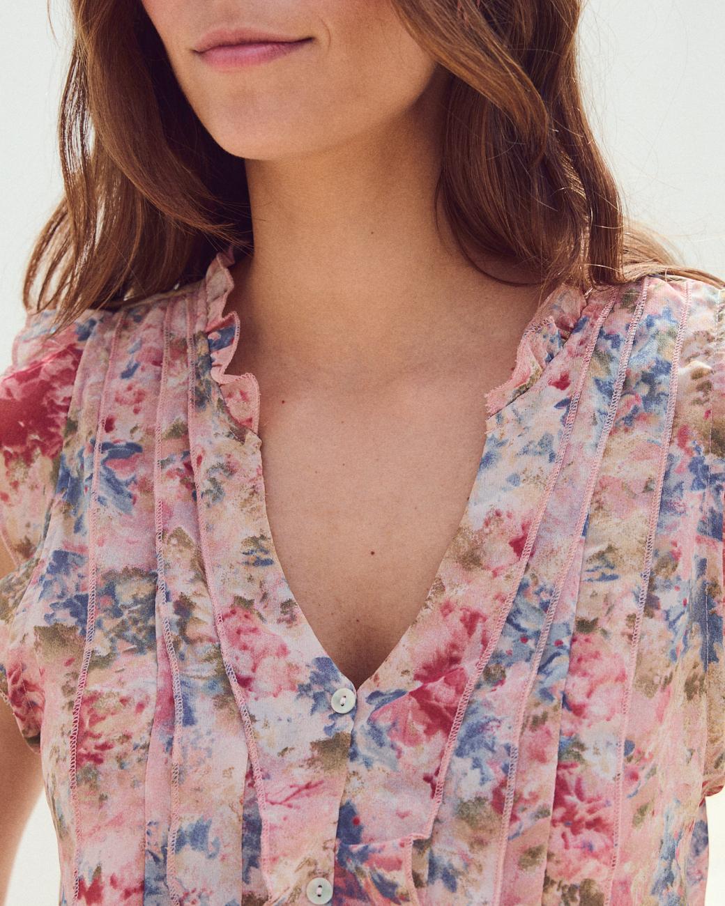 Camisa com flores Olga