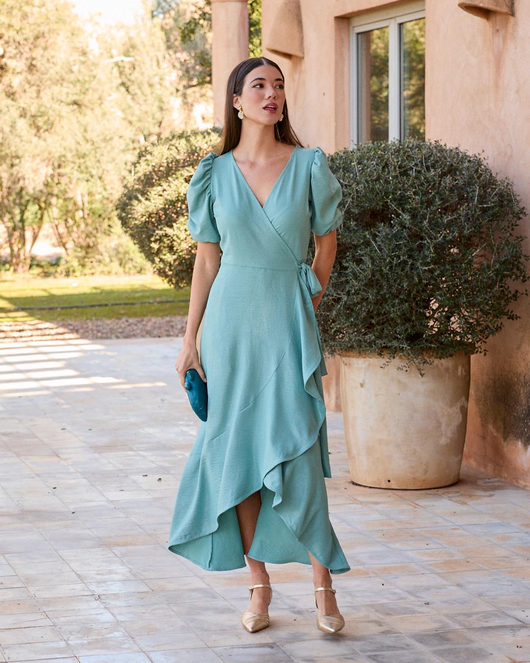 Vestido com Mangas Leane
