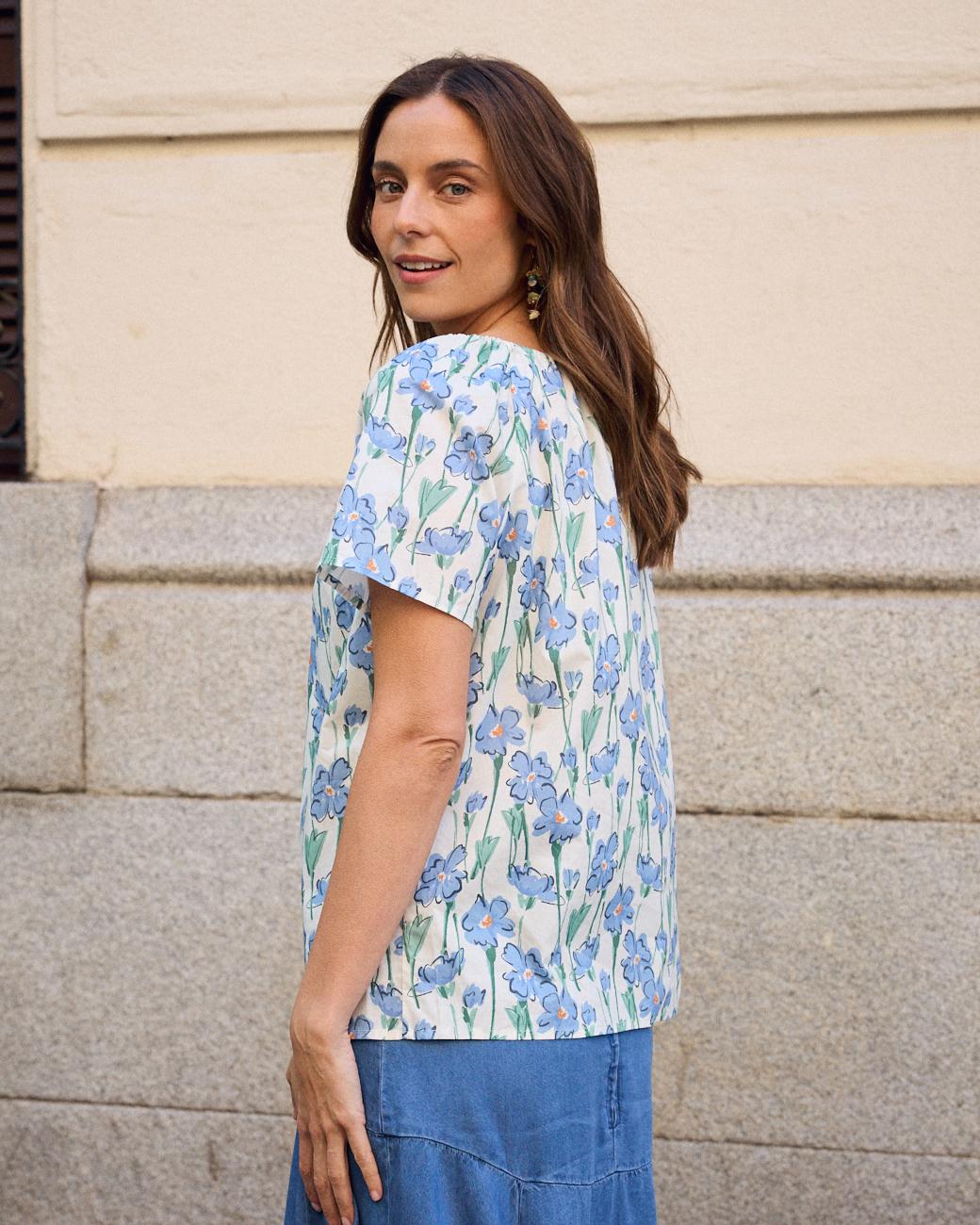 Camisa com Flores Freeda