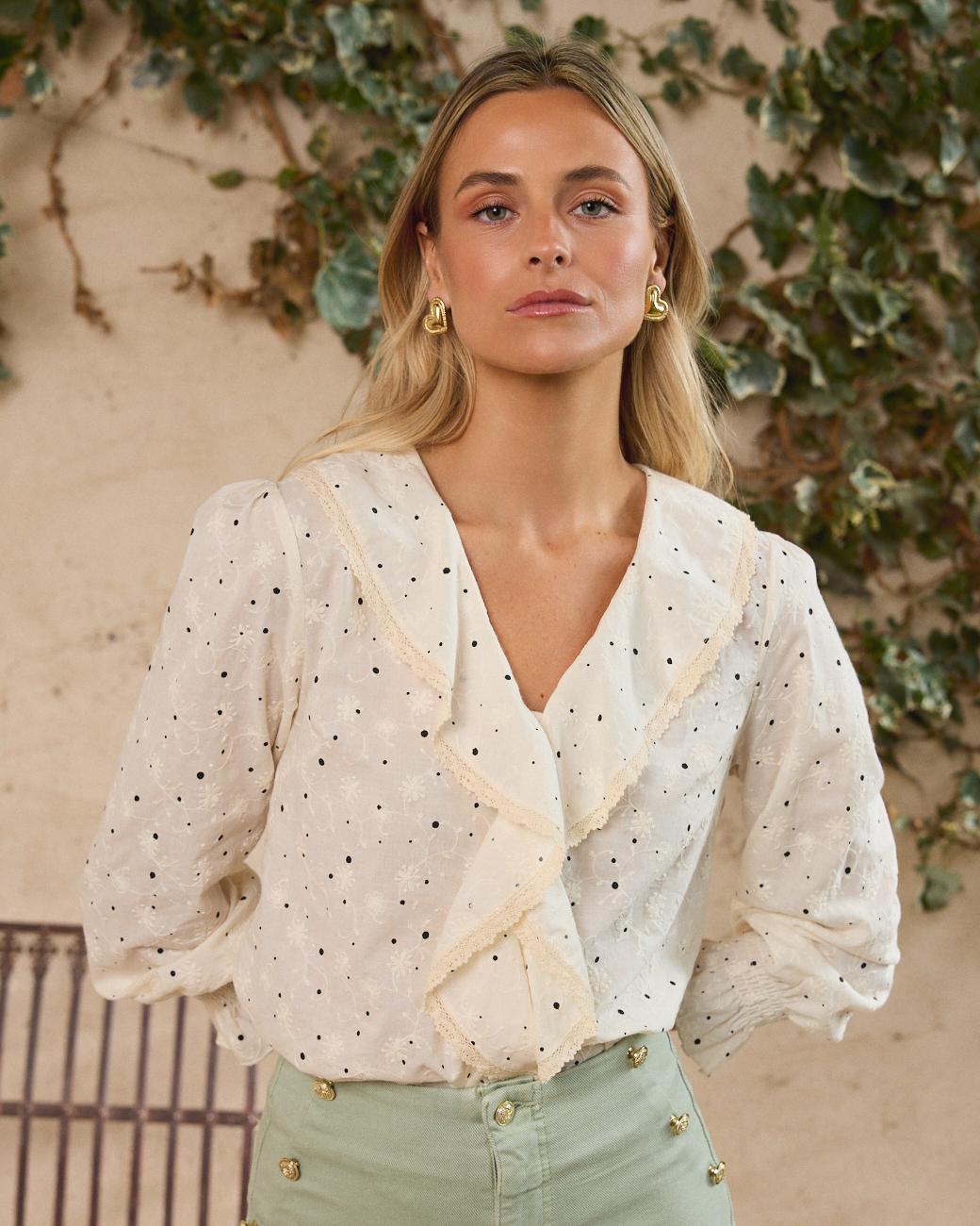 Camisa com folhos Lucía