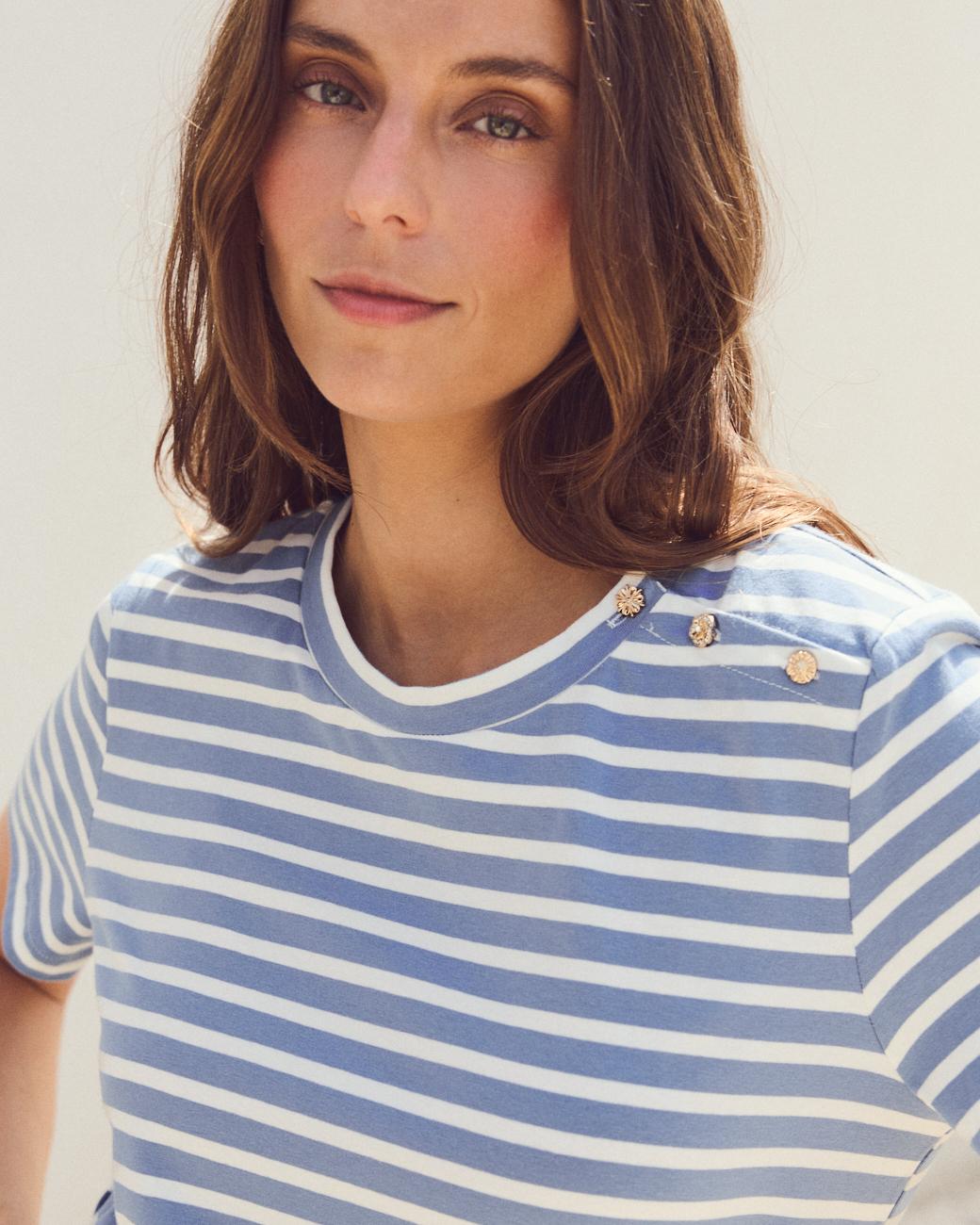 T-shirt às riscas Alicia