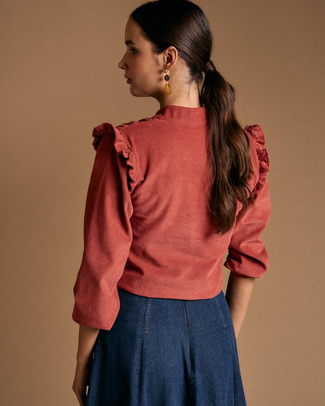 Blusa com folhos Vali
