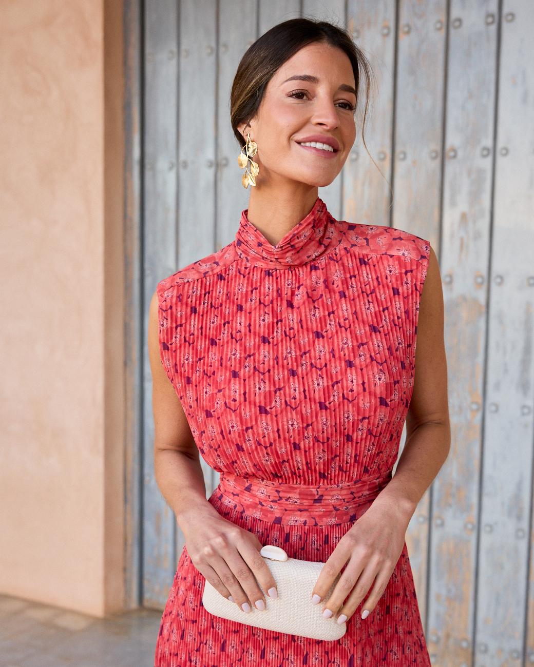Vestido com flores Pertina