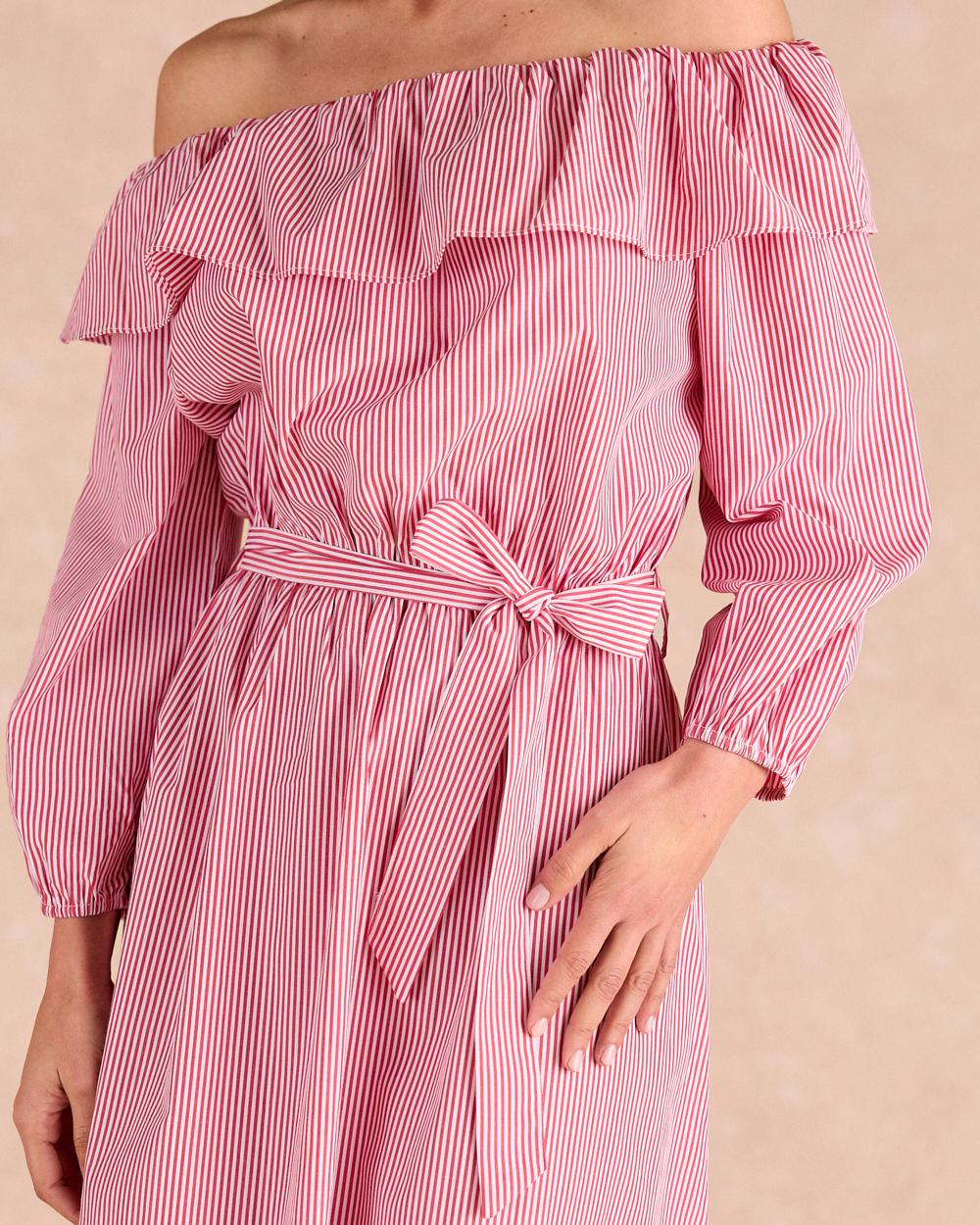 Vestido Midi às Riscas Nimia