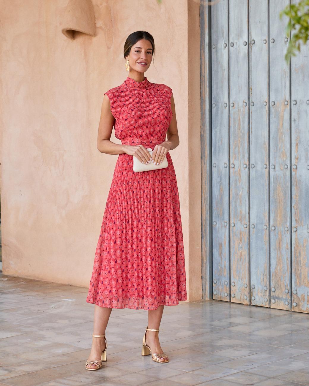 Vestido com flores Pertina