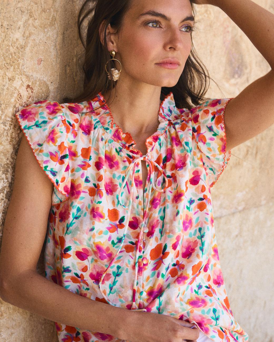 Camisa com Flores Agustina