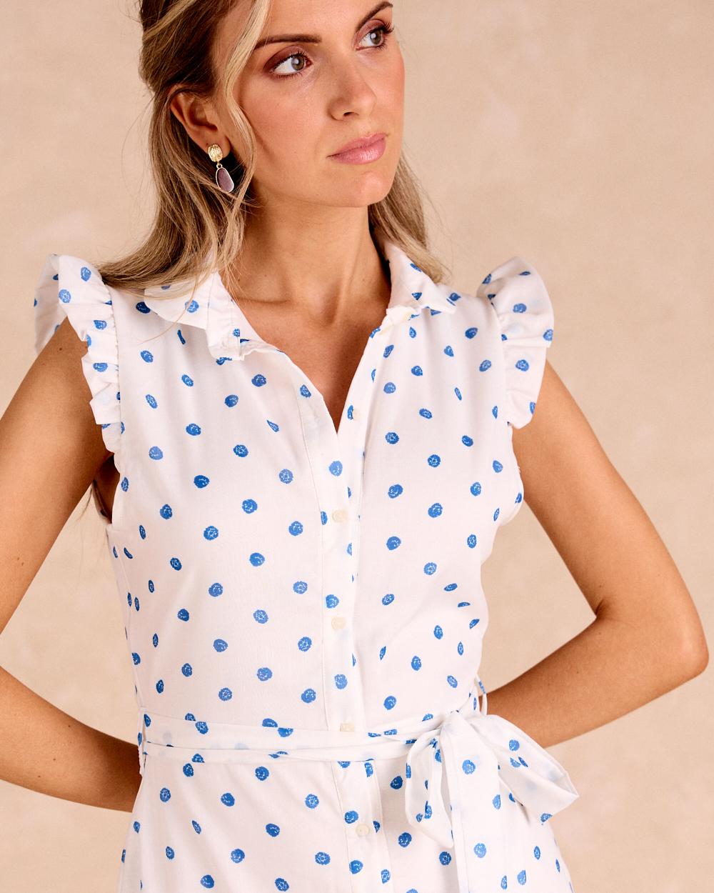 Vestido Largo Pontos Daira