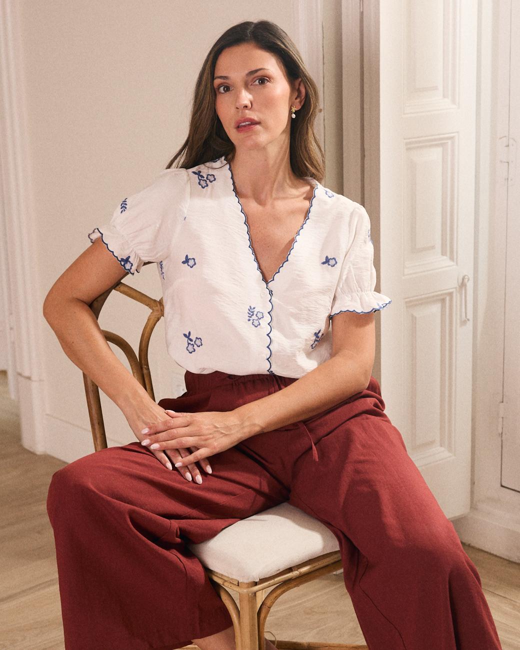 Camisa Bordada Gaia