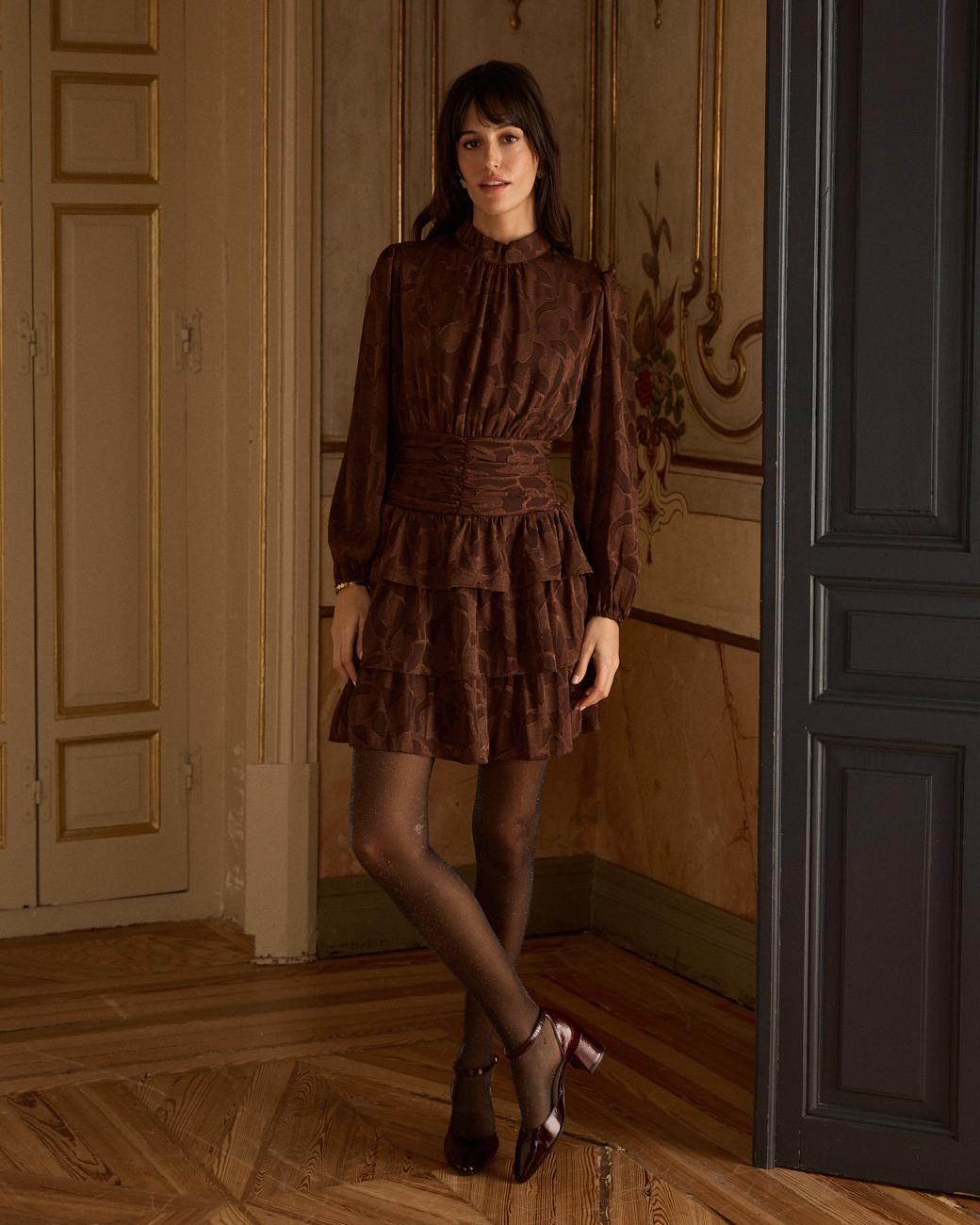 Vestido com Gola Alta Marian