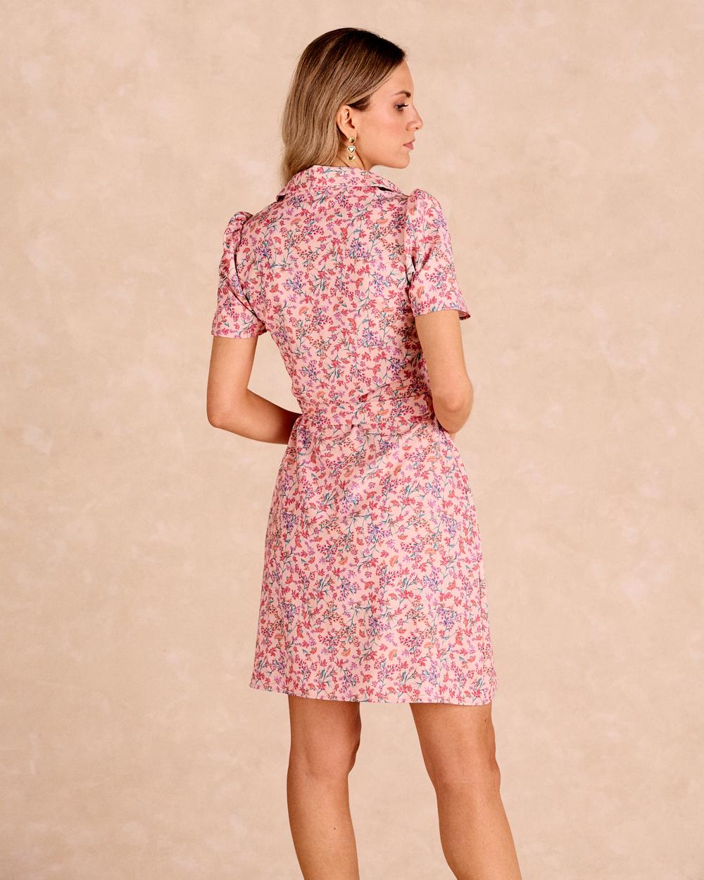 Vestido Curto com Flores Lala