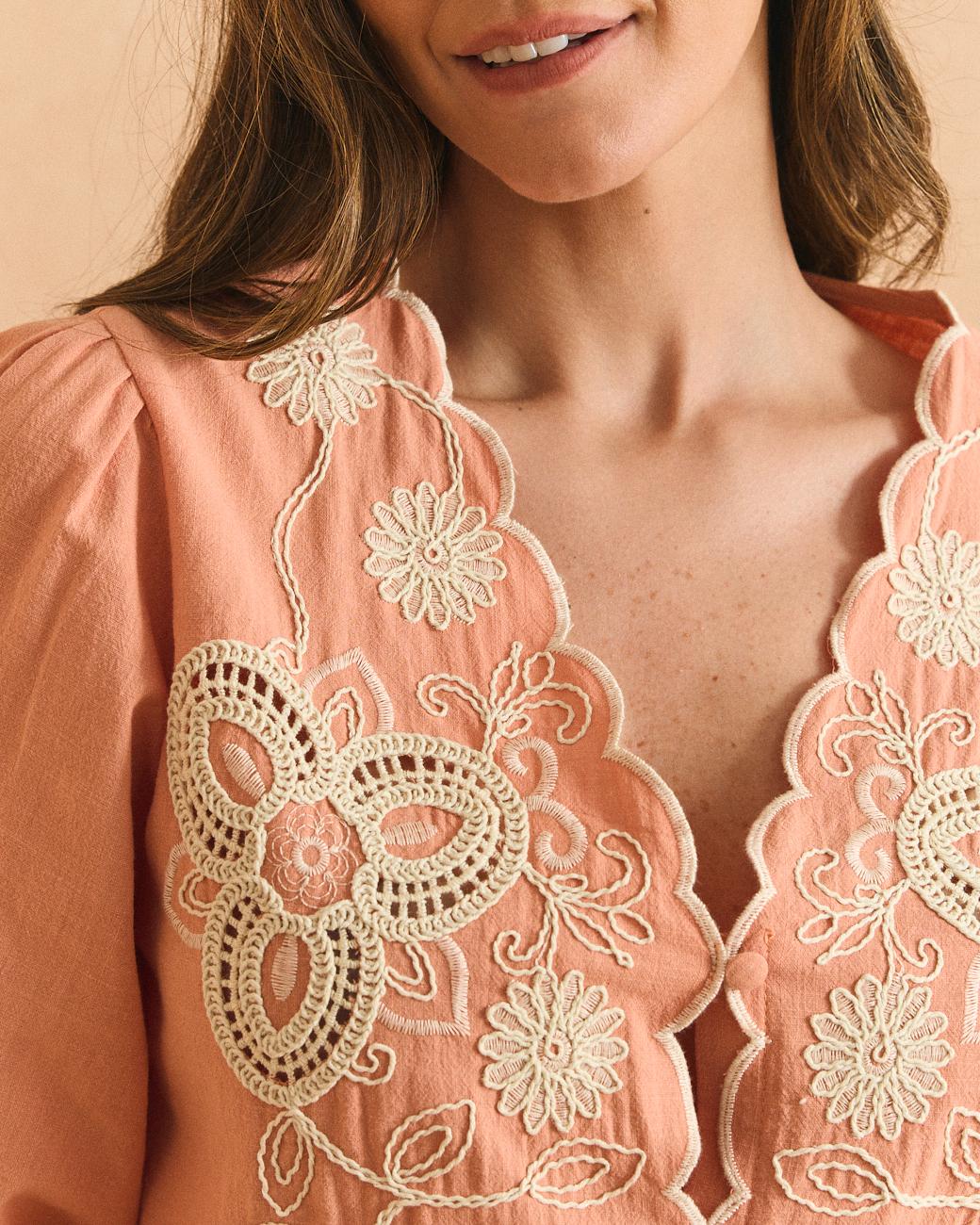 Camisa com Bordados Flavia