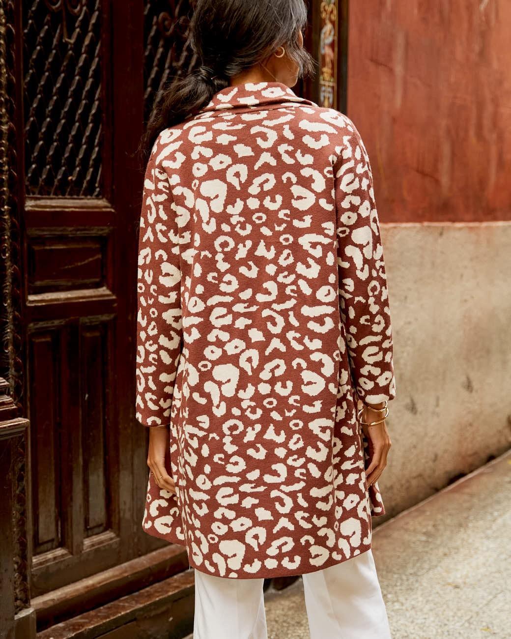 Casaco Animal Print Nere