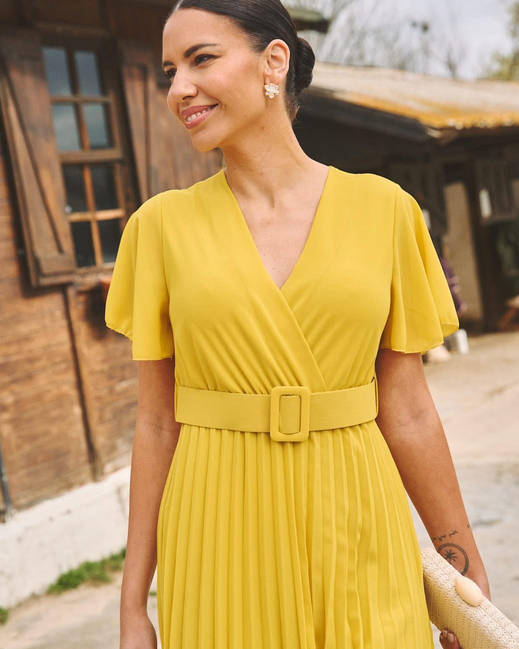 Vestido Plissado Elodi