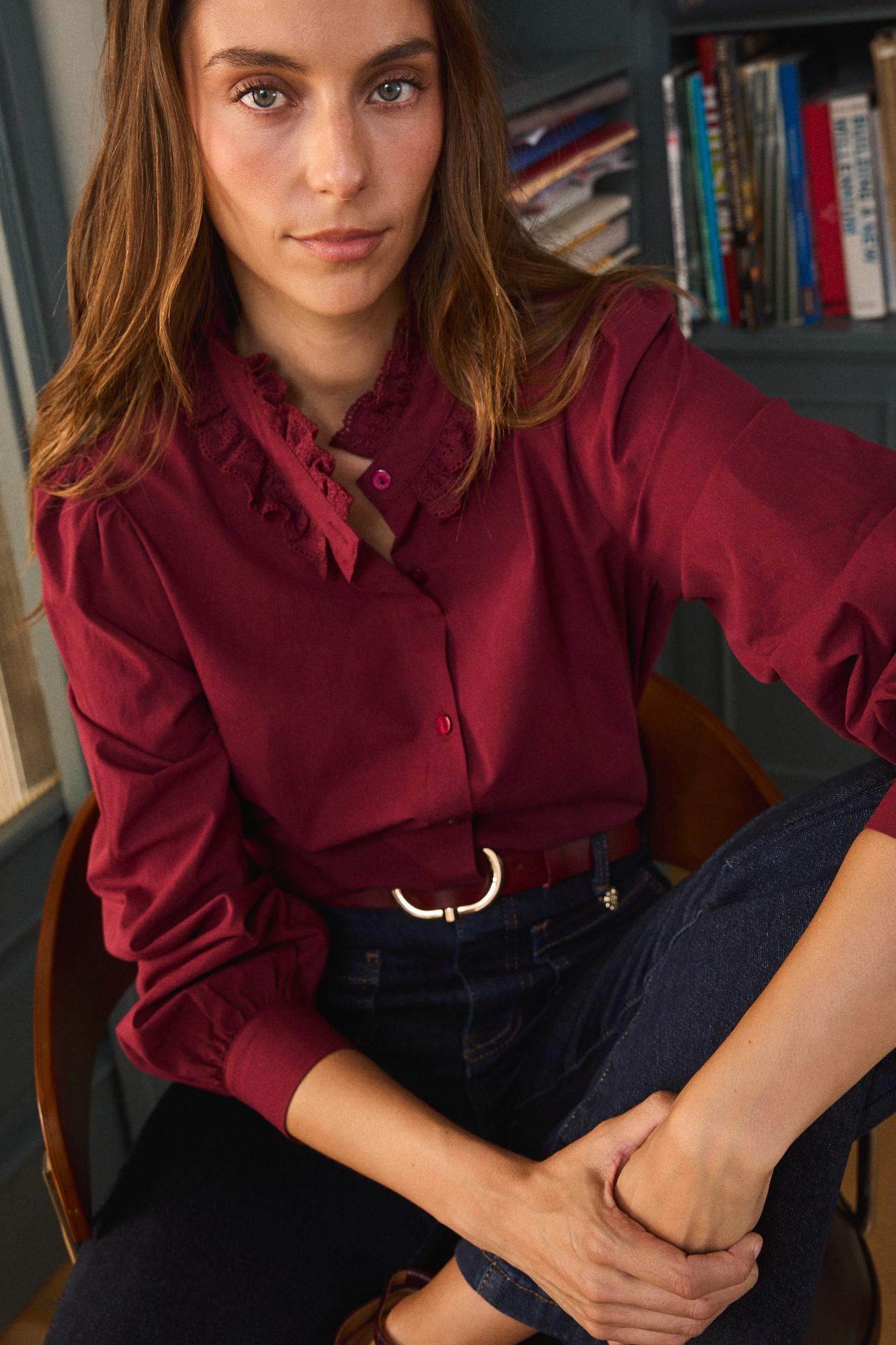 Camisa com gola Rinna