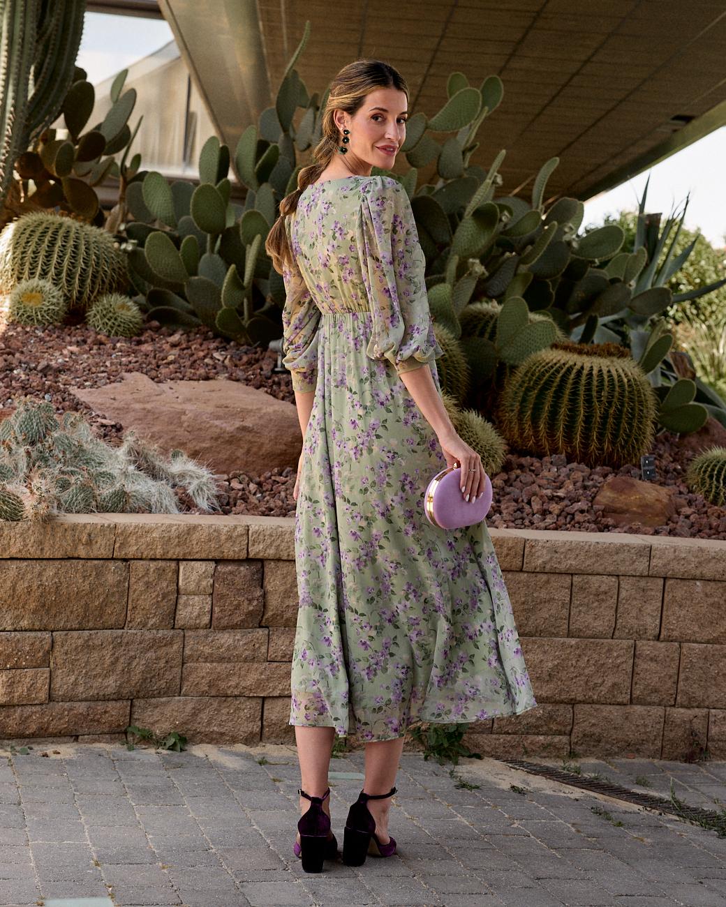 Vestido com Flores Anicia