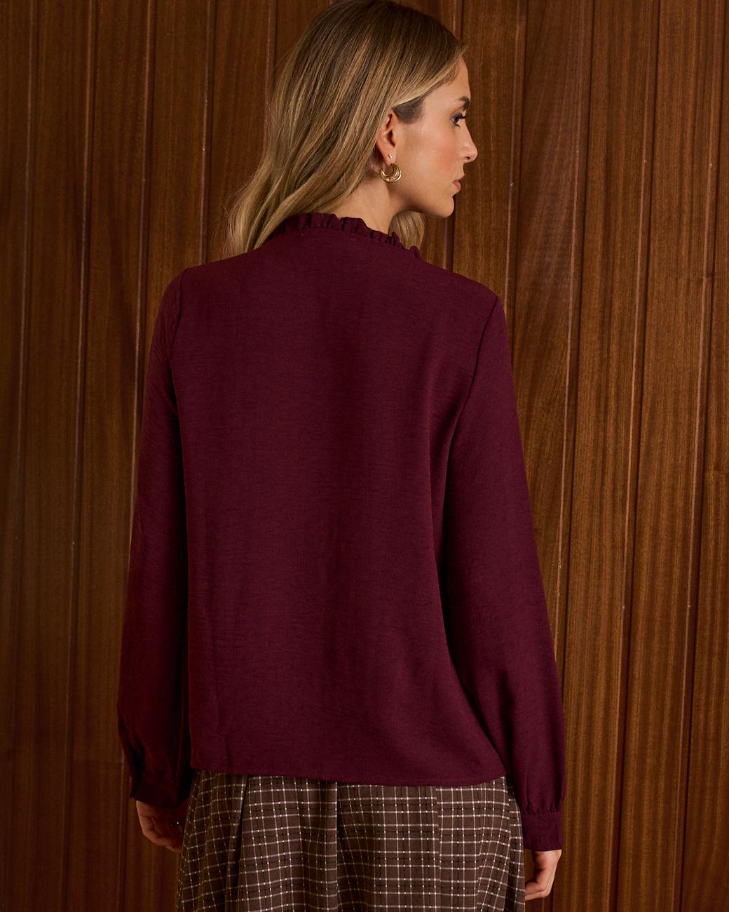Camisa de Renda com Flores Ruby