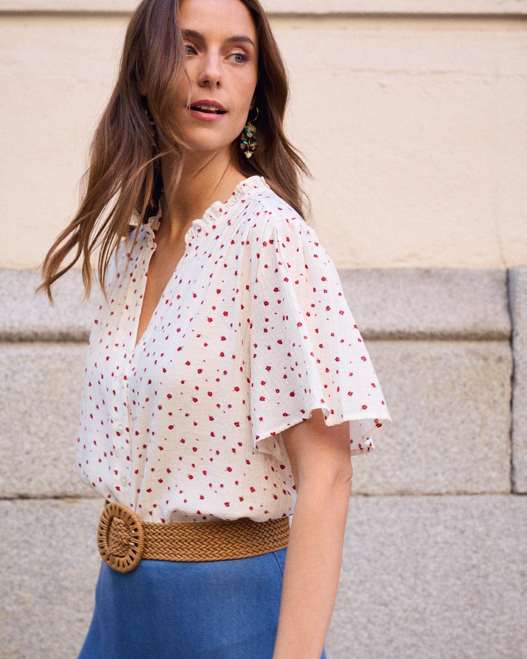 Camisa com Flores Belly