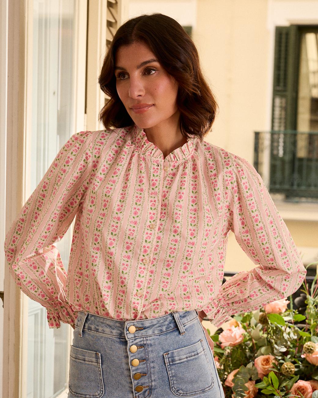 Camisa com Flores Roberta