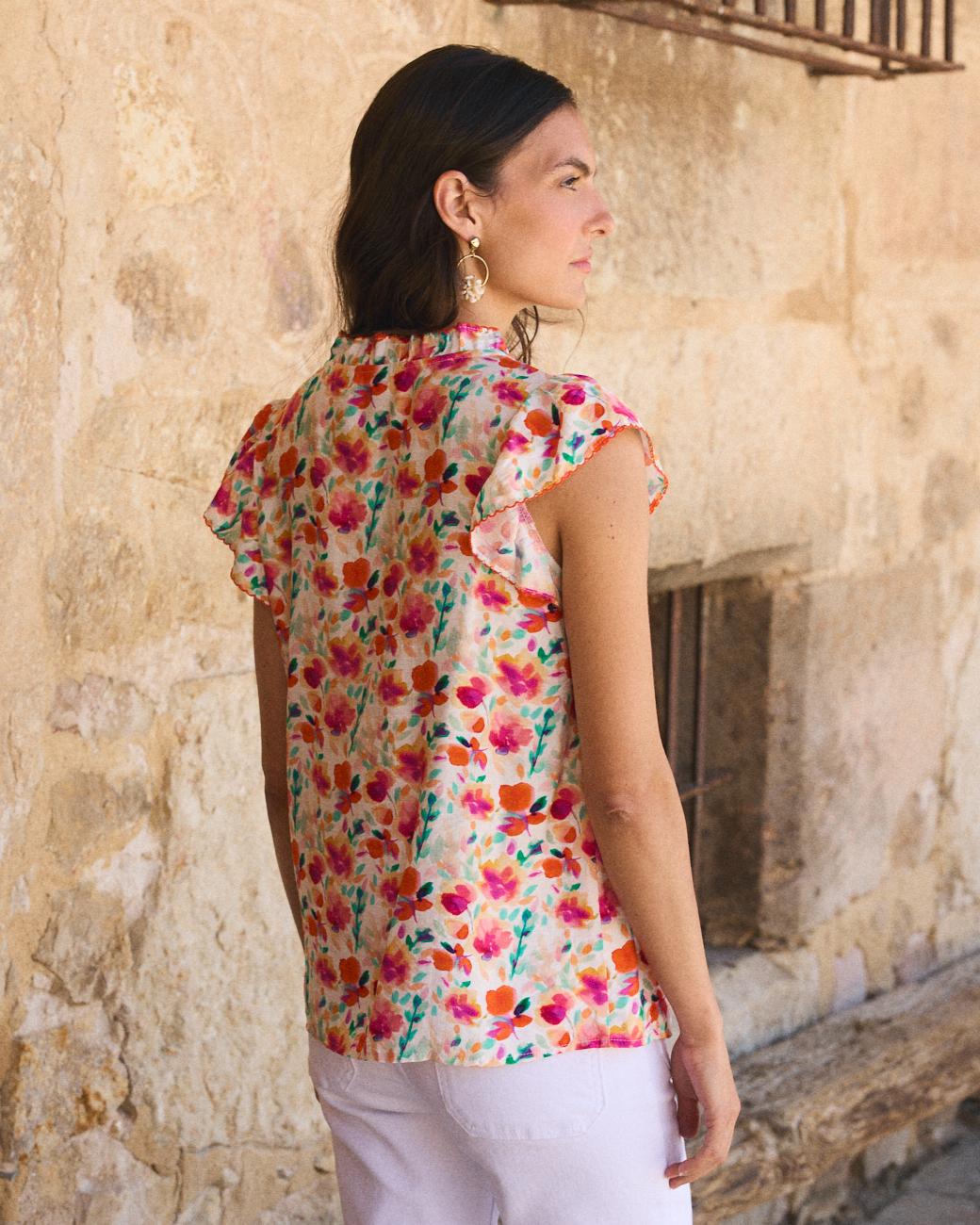 Camisa com Flores Agustina