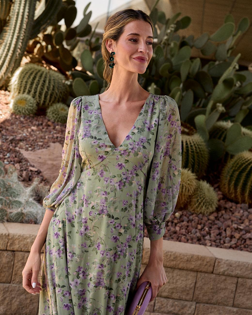 Vestido com Flores Anicia