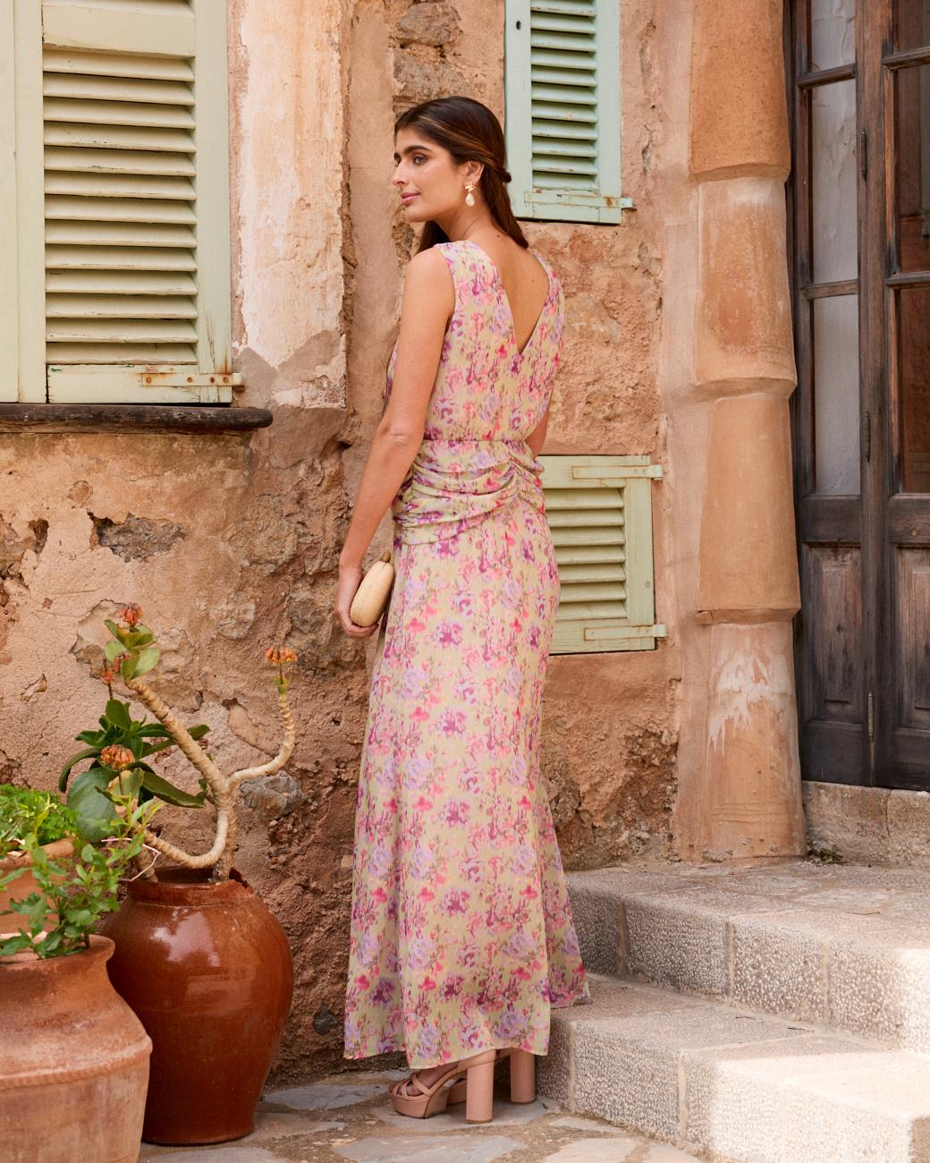 Vestido com Flores Mariale