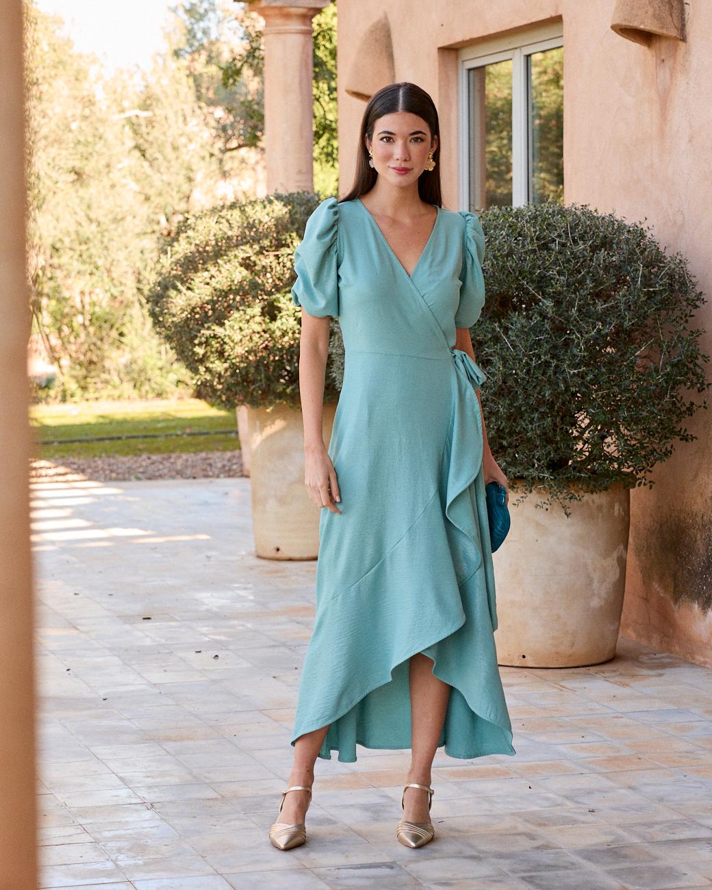 Vestido com Mangas Leane