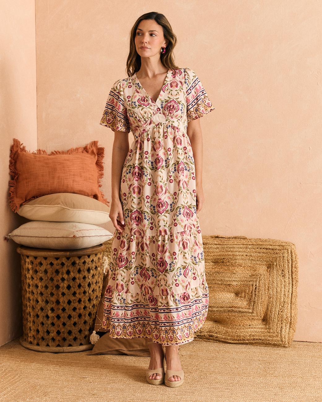 Vestido com Decote em V Tania