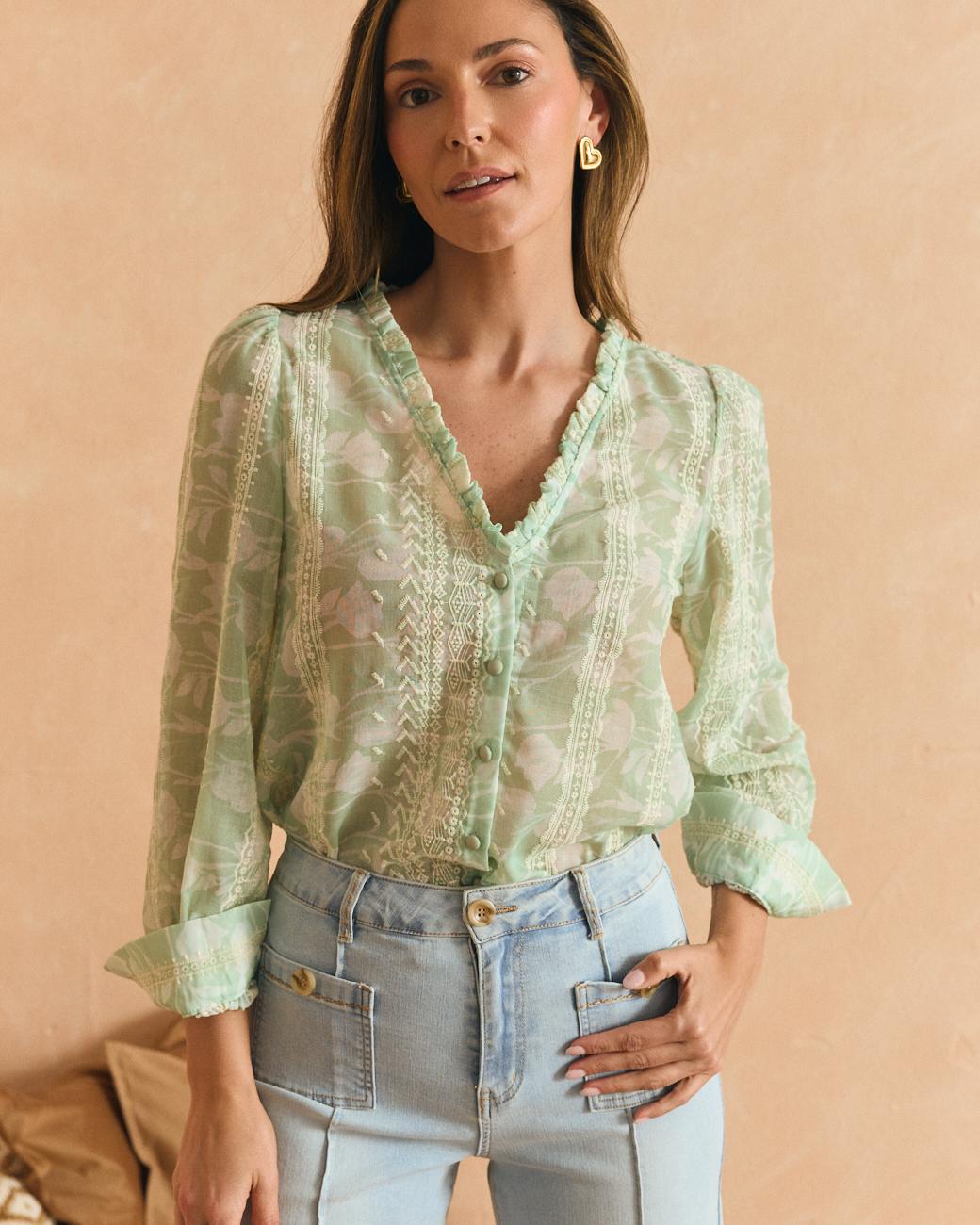 Camisa azul celeste Felicia