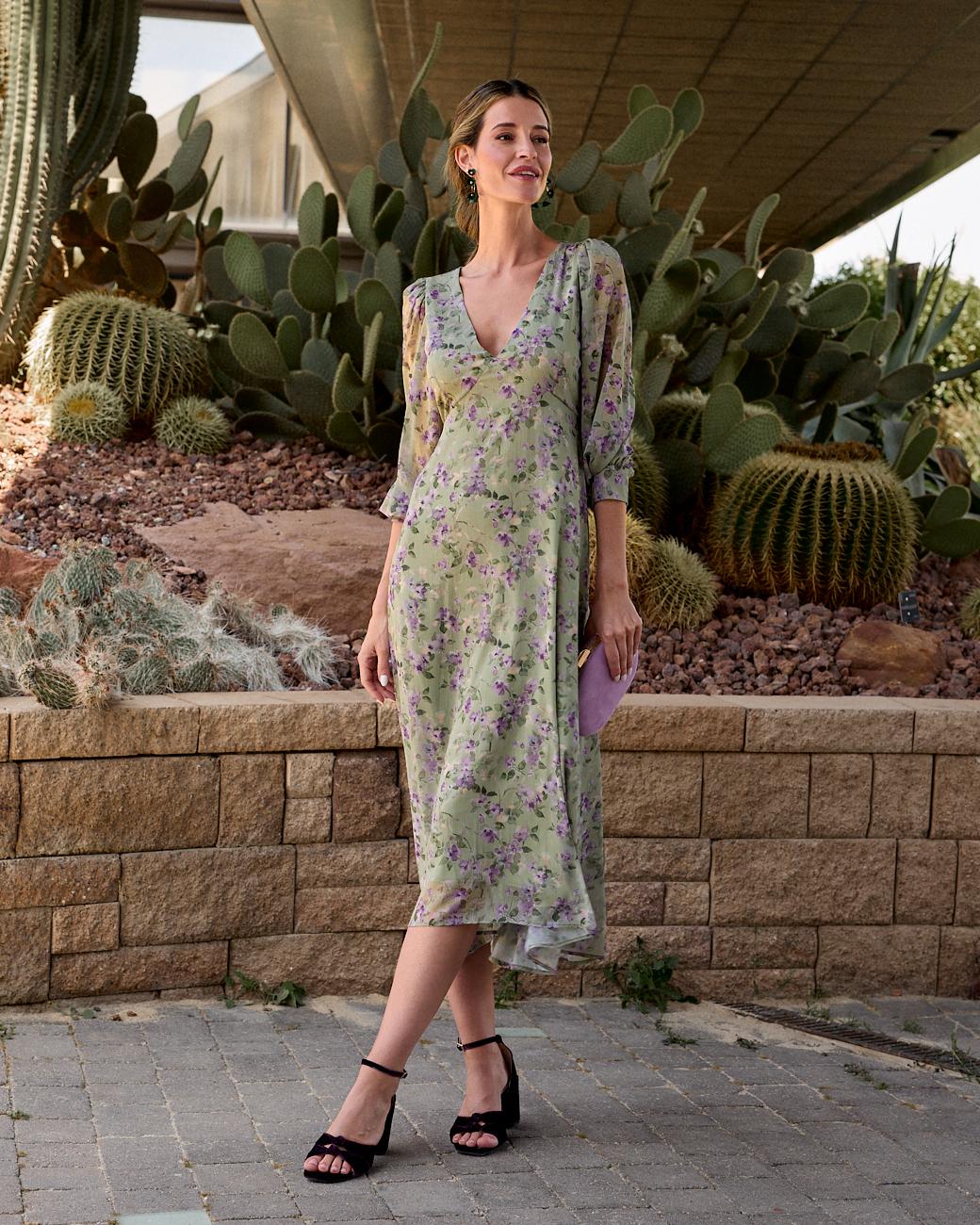 Vestido com Flores Anicia