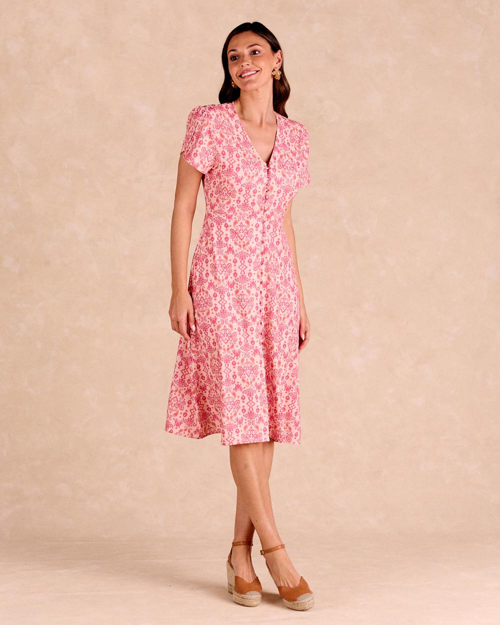 Vestido de Flores Damasco