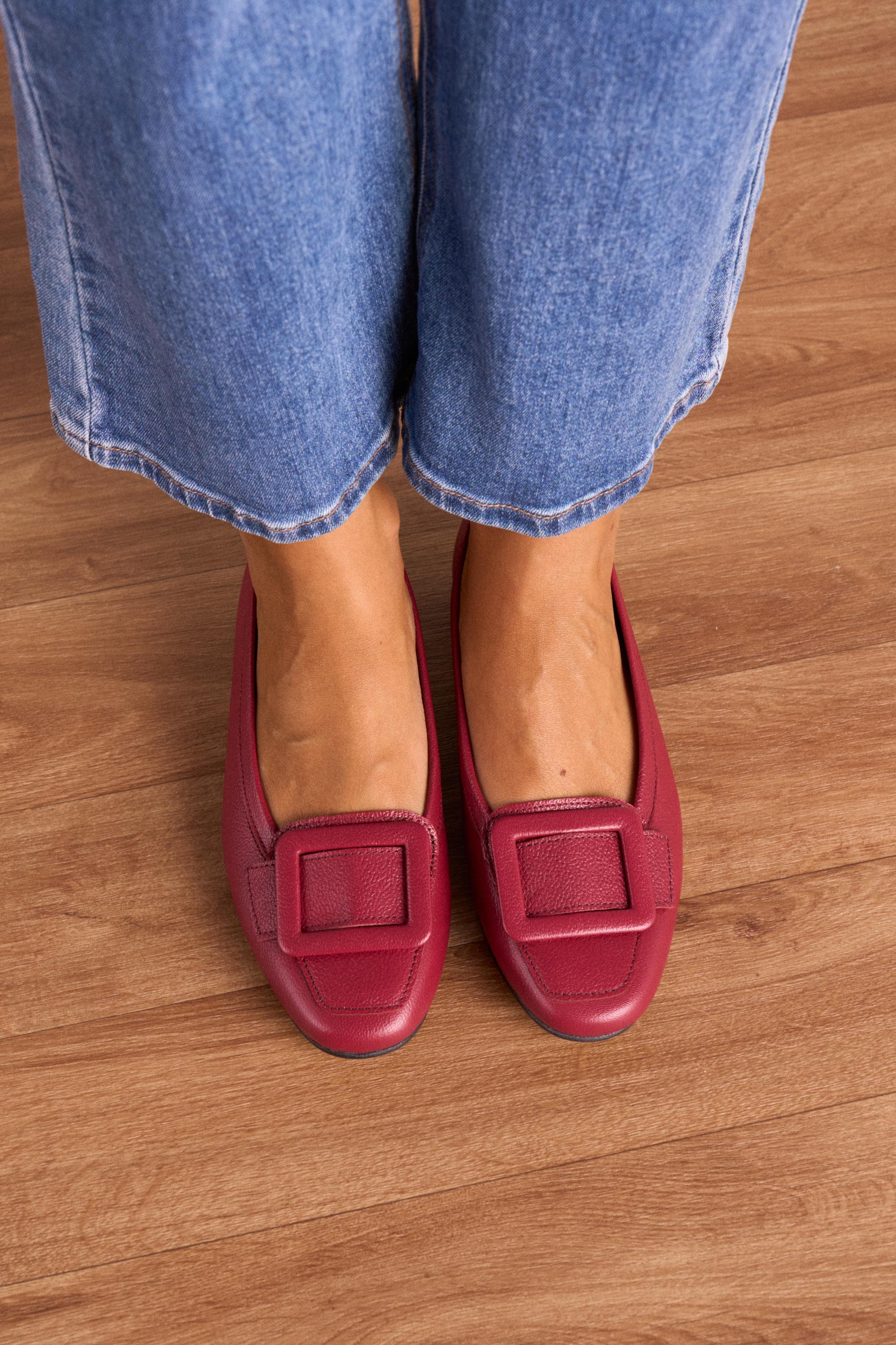 Mocassins cereja Simone