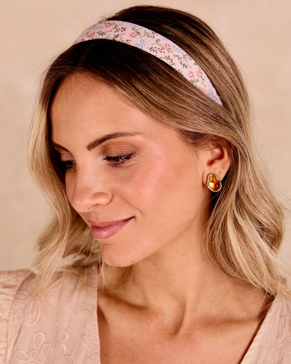 Tiara Nude com Flores Frida