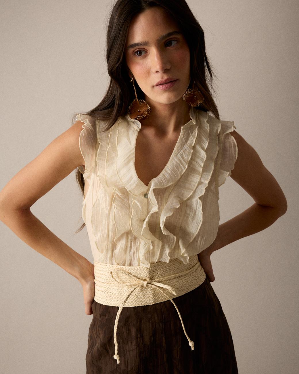 Camisa Folhos Irune