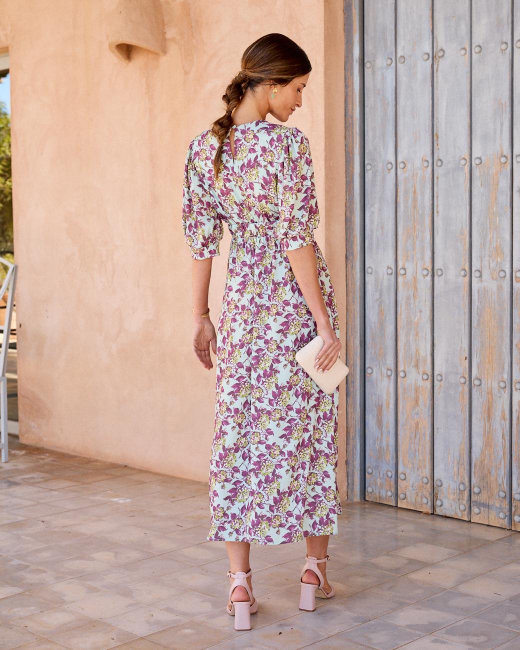 Vestido com Flores Joline