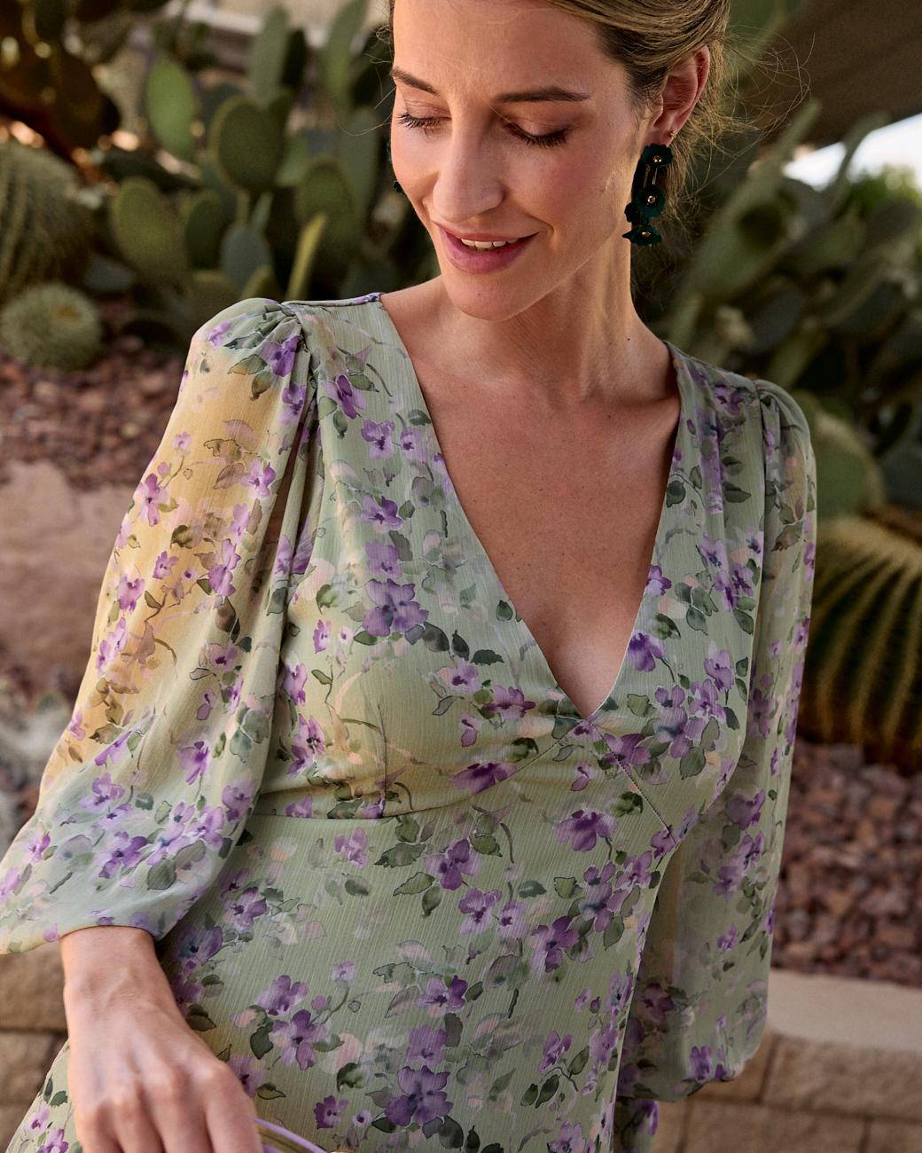Vestido com Flores Anicia