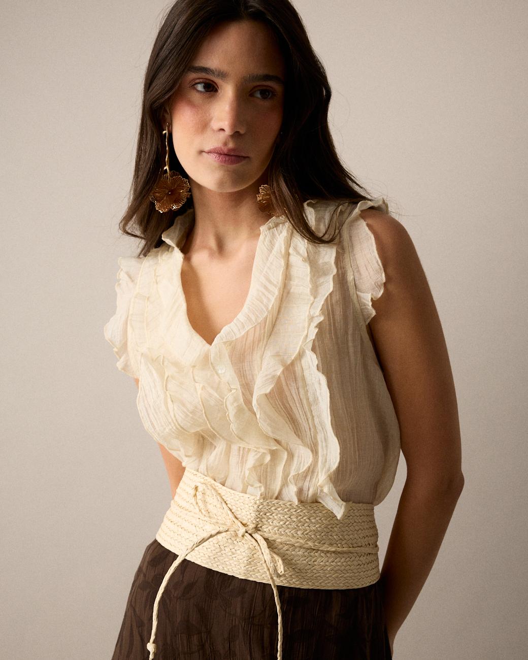 Camisa Folhos Irune