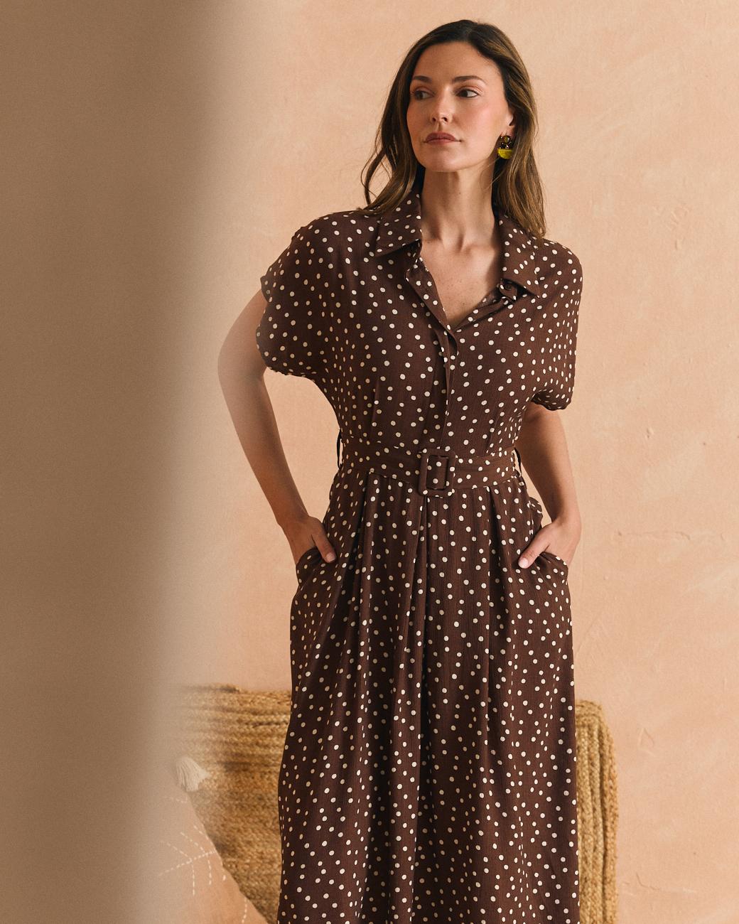 Vestido midi Vela