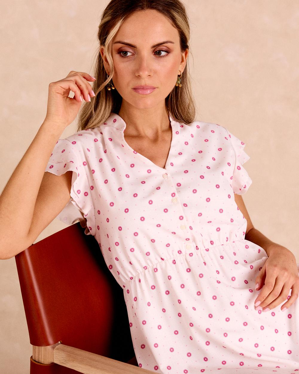 Vestido Curto de Flores Daelia